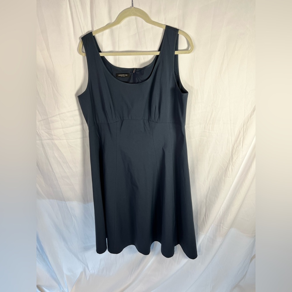 BOGO! Lafayette 148 New York Blue Sleeveless A-Line Midi Dress